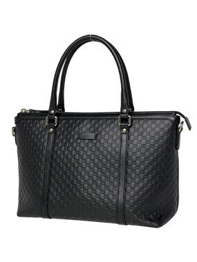 Gucci Micro Guccissima Handbag Leather Black